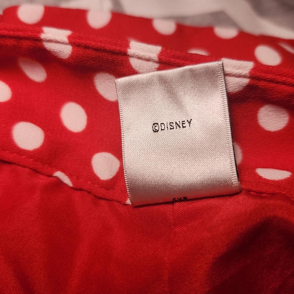 Disney Lauren Conrad collab Minnie Mouse shorts red polka dot bow women's large - Picture 9 of 11